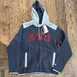 Champion Men's Grey and Red ASU Sweater